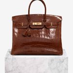 Hermès Birkin 35 Alligator Mississippi Étrusque Front | Sell your designer bag
