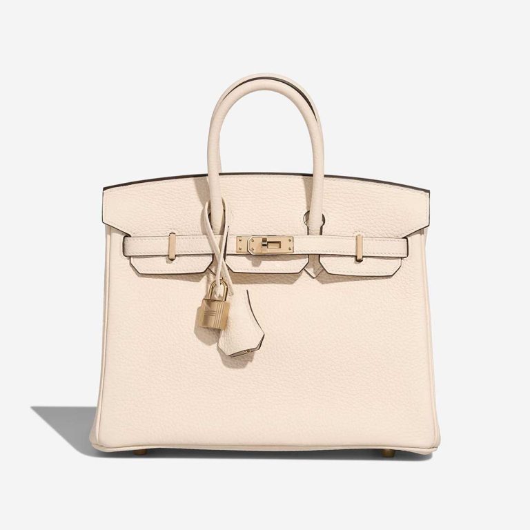 Hermès Birkin 25 Togo Nata / Gris Pâle Front | Sell your designer bag