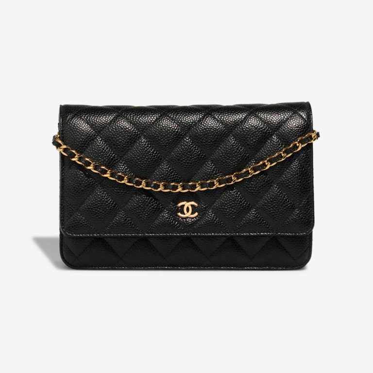 Chanel Wallet On Chain Timeless Caviar Black Front | Sell your designer bag
