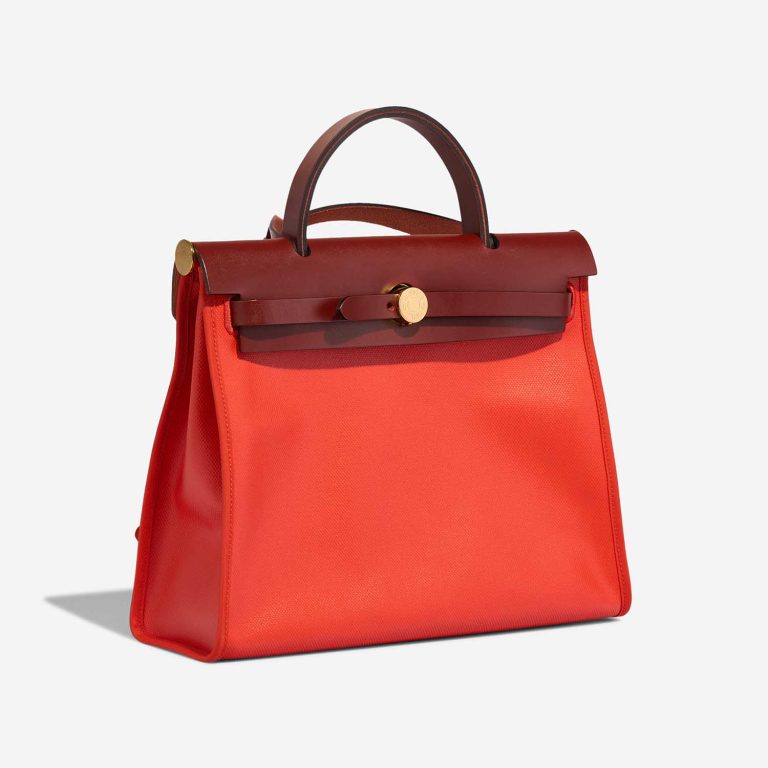 Hermès Herbag 31 Toile / Vache Hunter Orange Mécano / Écru / Beige / Rouge H | Sell your designer bag
