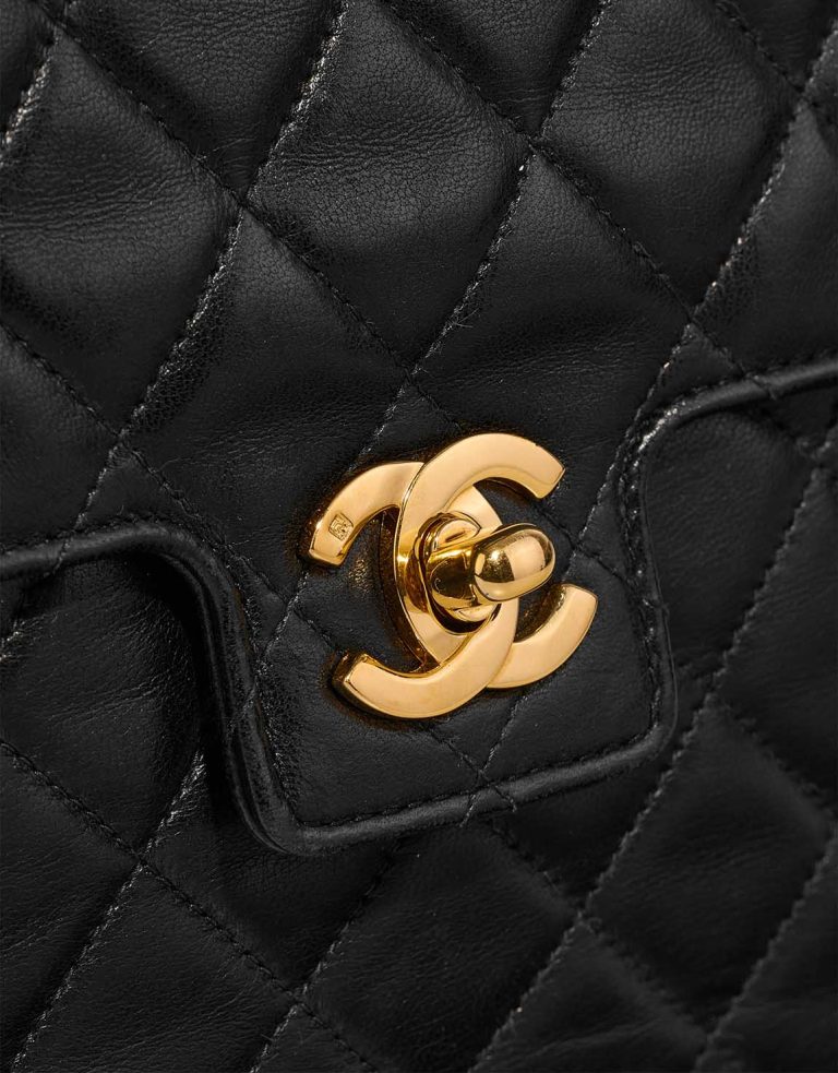 Chanel Timeless Handle Lamb Black Closing System | Sell your designer bag