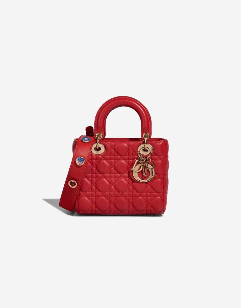 Dior Lady Small Lamb Red Front | Sell your designer bag
