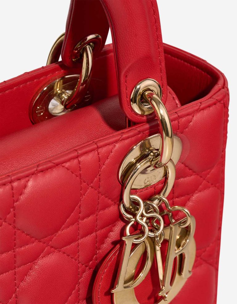 Dior Lady Small Lamb Red Closing System | Sell your designer bag