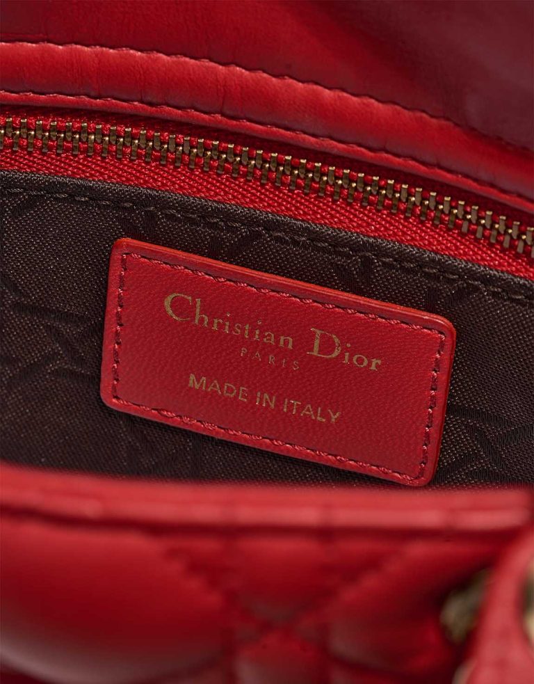 Dior Lady Small Lamb Red Logo | Sell your designer bag