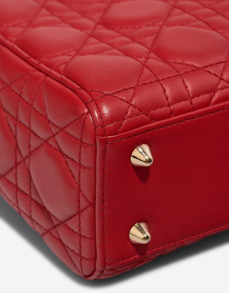 Dior Lady Small Lamb Red Signs of wear | Sell your designer bag