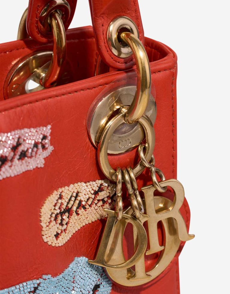 Dior Lady Mini Calf Red Closing System | Sell your designer bag
