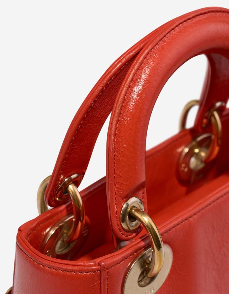 Dior Lady Mini Calf Red Signs of wear | Sell your designer bag