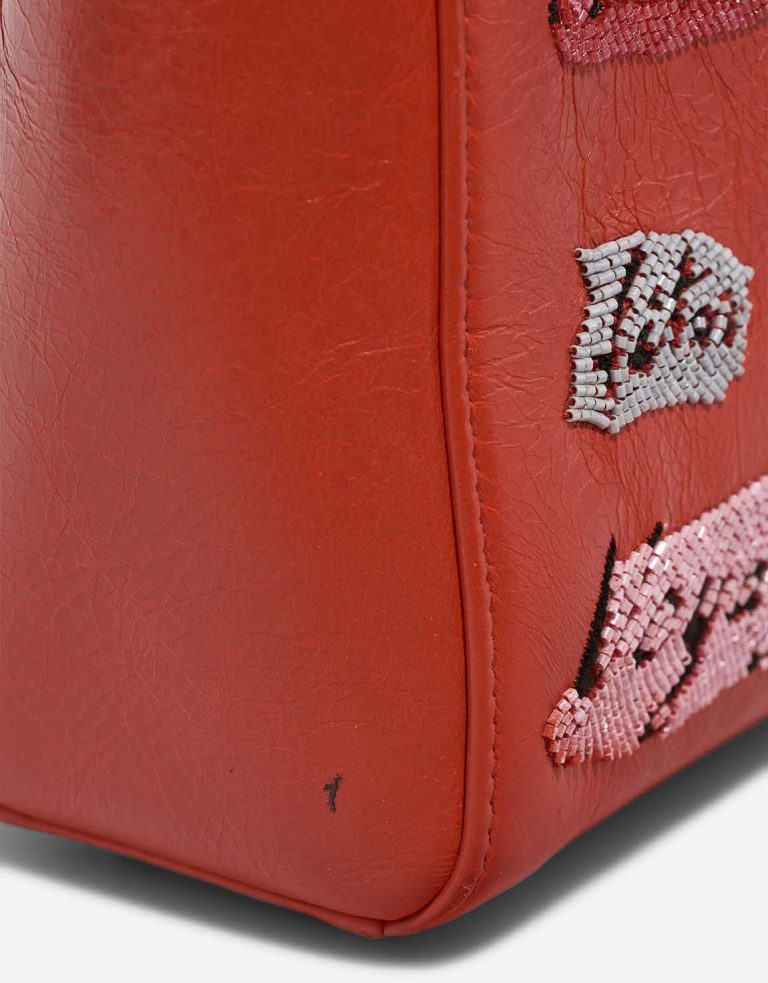Dior Lady Mini Calf Red Signs of wear | Sell your designer bag