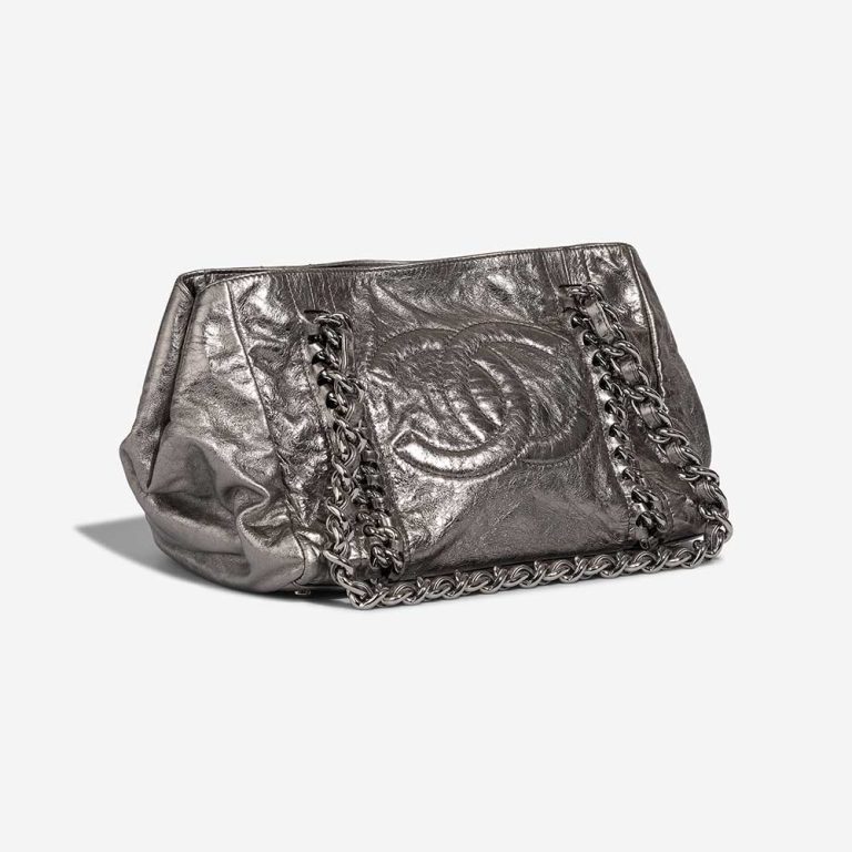 Chanel Shopping Tote Crinkled Calf Silver Metallic | Sell your designer bag