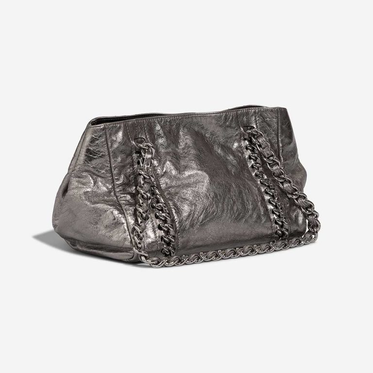 Chanel Shopping Tote Crinkled Calf Silver Metallic | Sell your designer bag