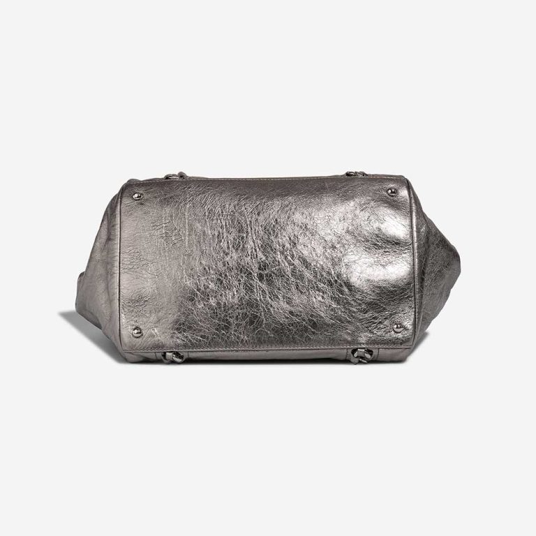 Chanel Shopping Tote Crinkled Calf Silver Metallic | Sell your designer bag