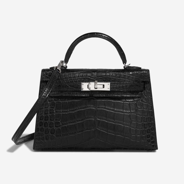 Hermès Kelly Mini Matte Alligator Black Front | Sell your designer bag