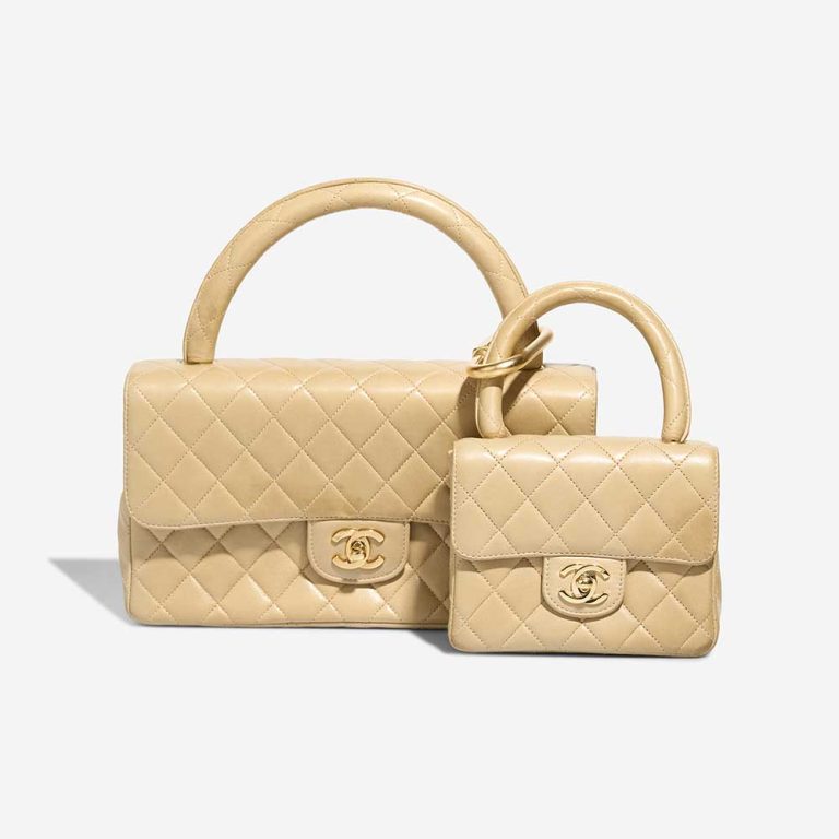 Chanel Timeless Handle Lamb Beige Parent-Child Set Front | Sell your designer bag