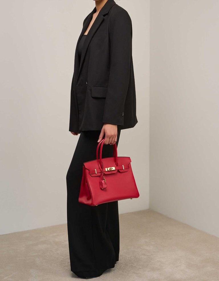 Hermès Birkin 30 Epsom Rouge Casaque on Model | Sell your designer bag