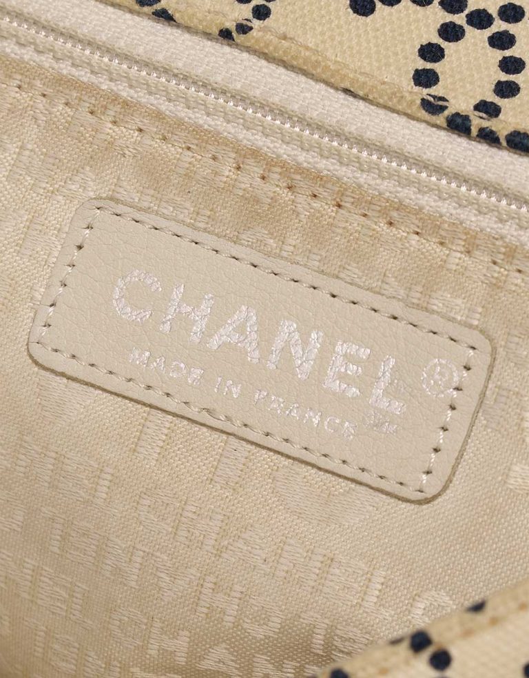 Chanel Timeless Medium Canvas Beige / Black Logo | Sell your designer bag