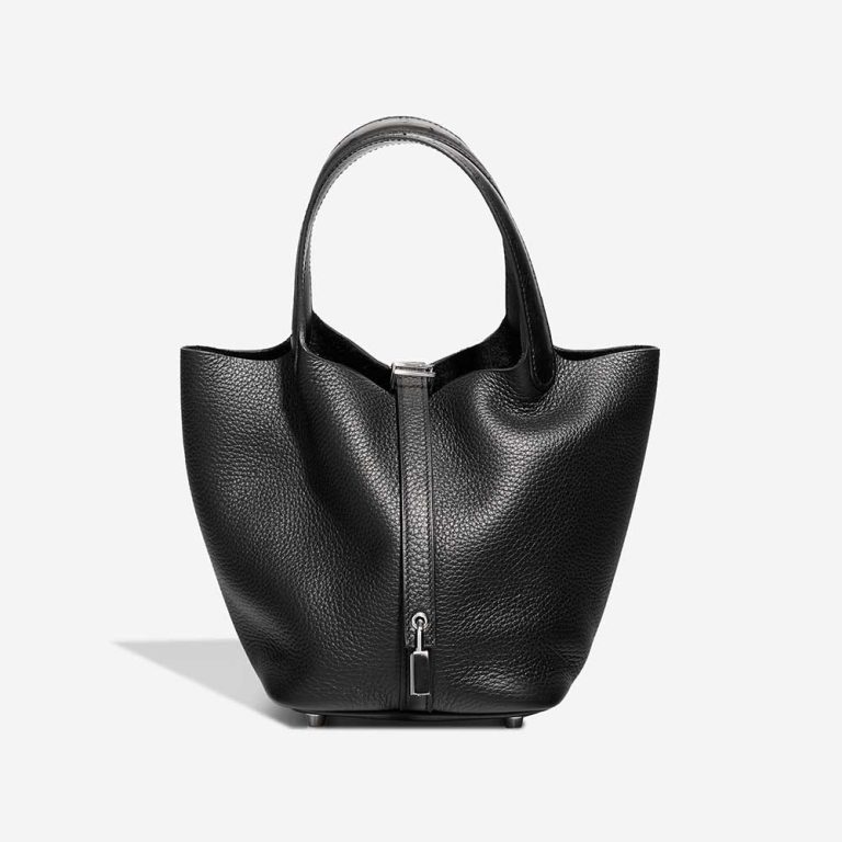 Hermès Picotin 18 Touch Taurillon Clémence / Ostrich Black Front | Sell your designer bag