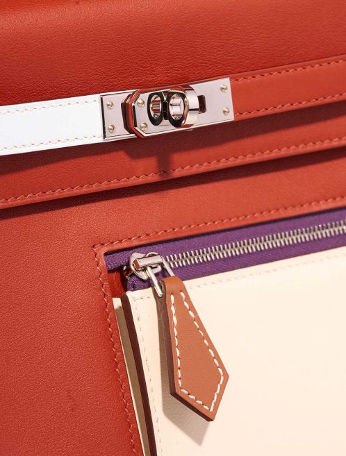 Hermès Kelly 25 Colormatic Swift Cuivre / Nata / Bleu Brume / Chai / Lime Closing System | Sell your designer bag