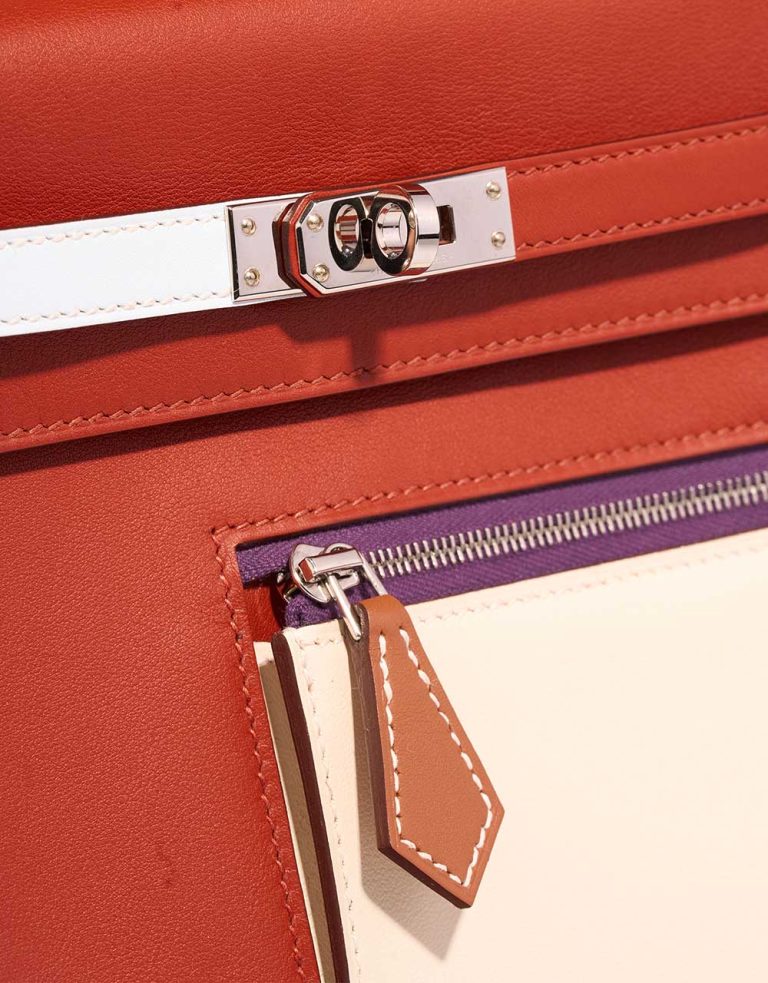 Hermès Kelly 25 Colormatic Swift Cuivre / Nata / Bleu Brume / Chai / Lime Closing System | Sell your designer bag
