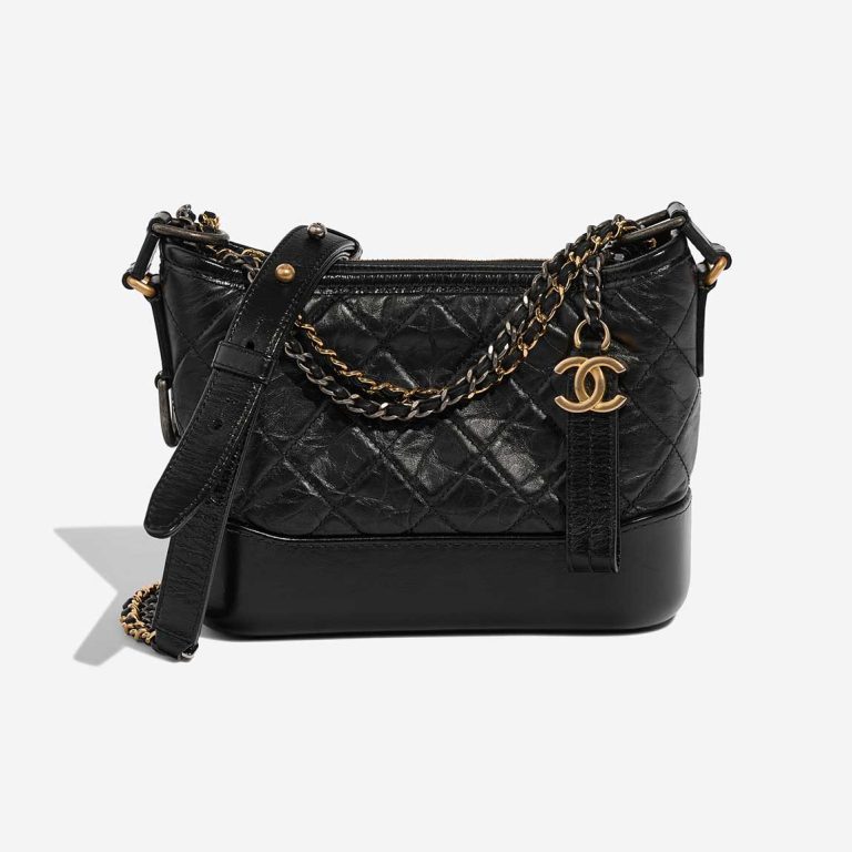 Chanel Gabrielle Small Aged Calf Black Front | Sell your designer bag