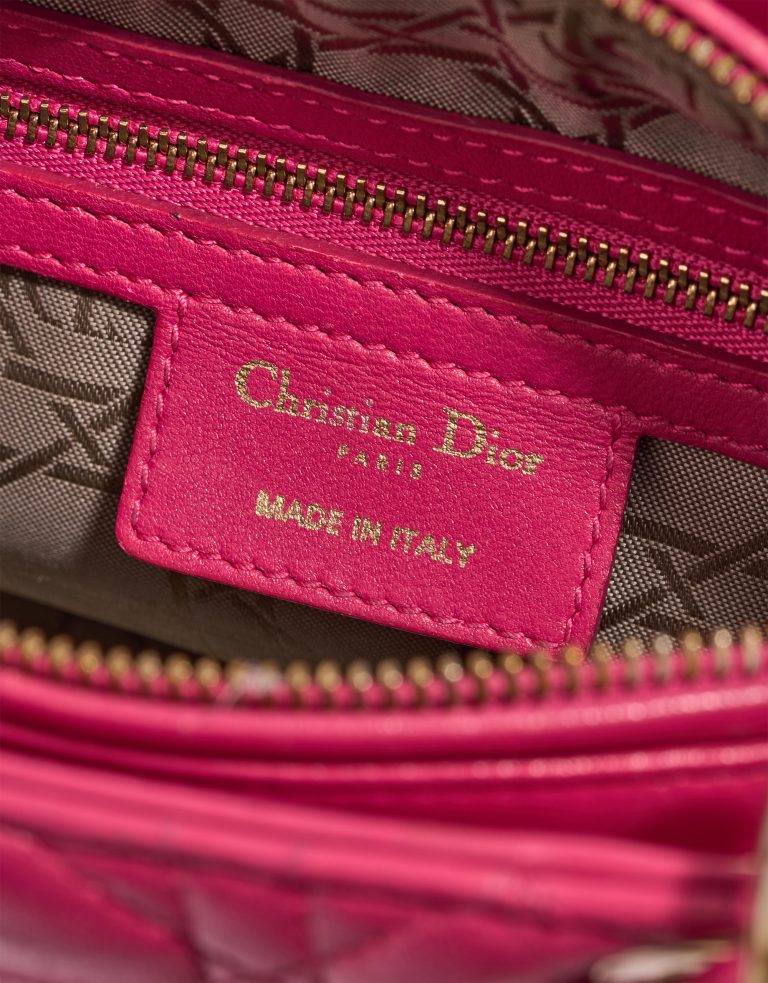 Dior Lady Medium Lamb Pink Logo | Sell your designer bag