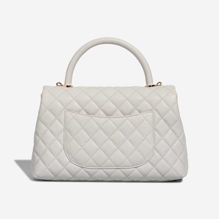 Chanel Timeless Handle Medium Caviar Light Grey | Sell your designer bag