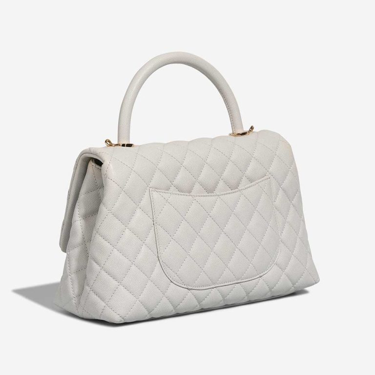 Chanel Timeless Handle Medium Caviar Light Grey | Sell your designer bag