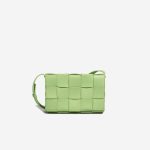 Bottega Veneta Cassette Small Lammleder Grün Front | Verkaufen Sie Ihre Designer-Tasche