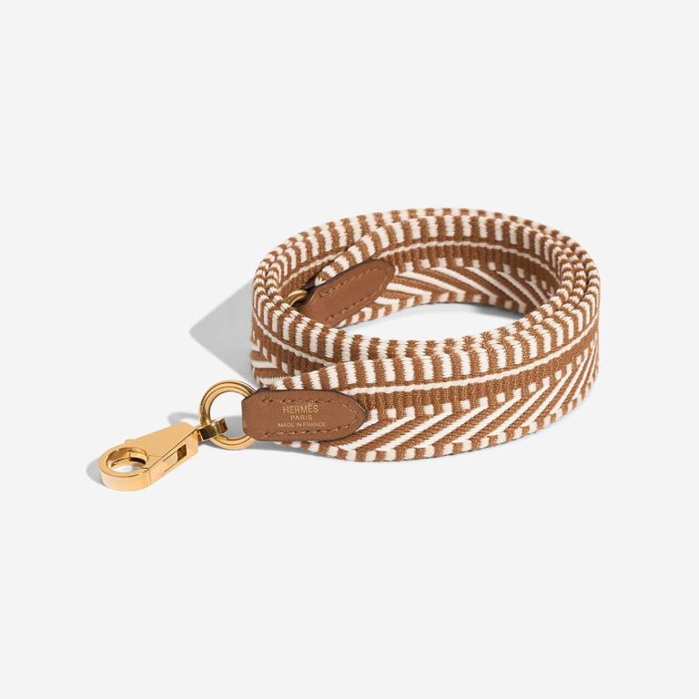 Hermès Shoulder Strap Canvas / Swift Beige / Gold
 Front | Sell your designer bag