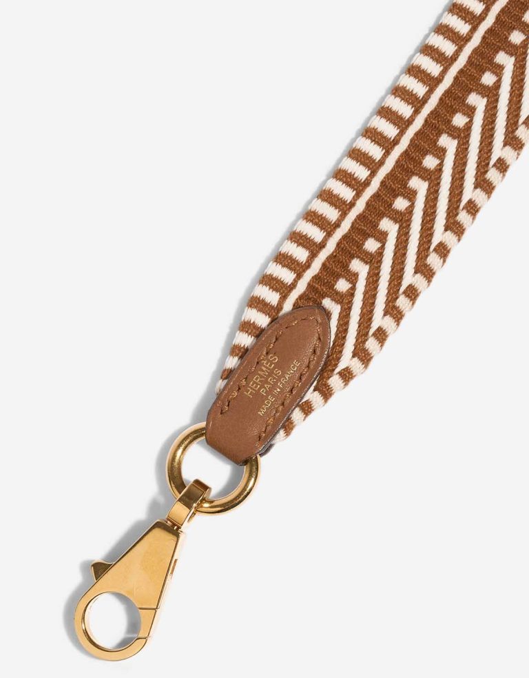 Hermès Shoulder Strap Canvas / Swift Beige / Gold
 Logo | Sell your designer bag