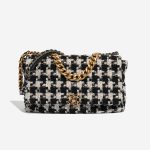 Chanel 19 Maxi Tweed Black / White Front | Sell your designer bag