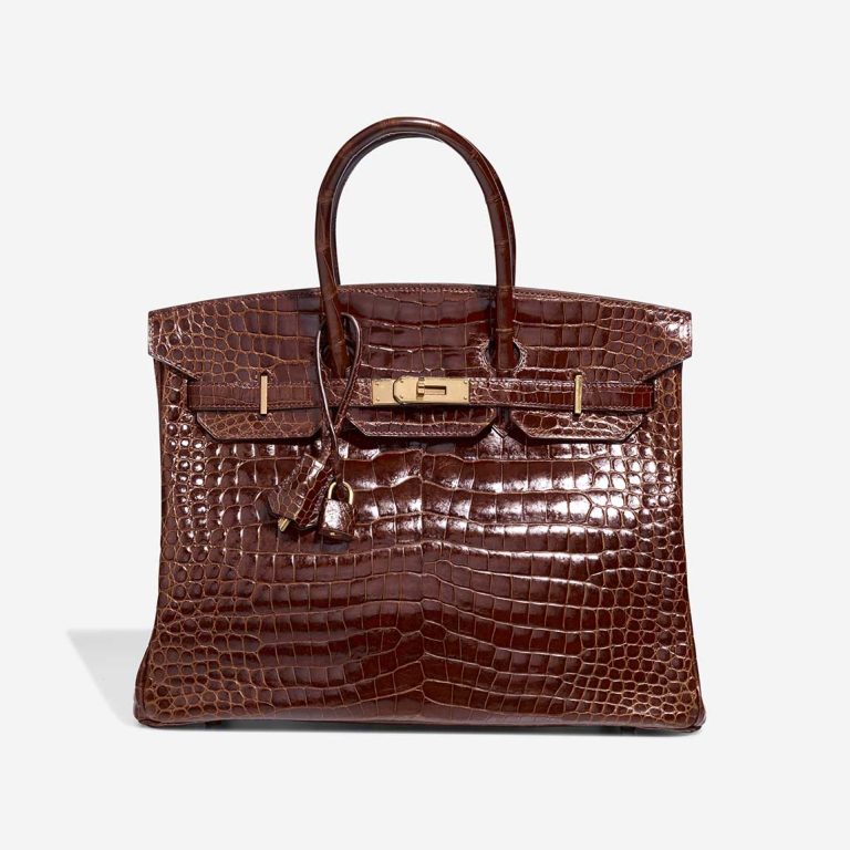 Hermès Birkin 35 Porosus Crocodile Marron Front | Sell your designer bag