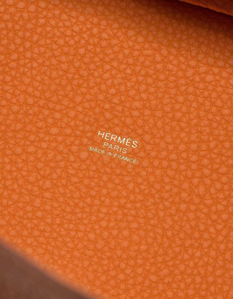 Hermès Picotin 18 Taurillon Clémence Orange Logo | Sell your designer bag