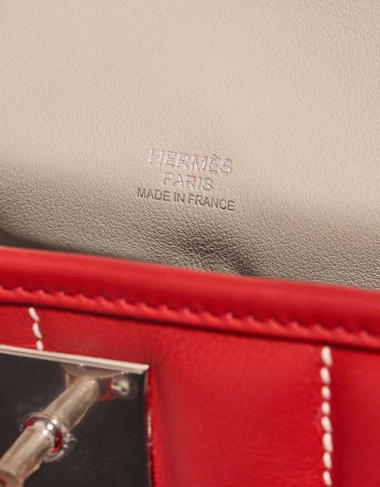Hermès Berline 28 Swift Rouge de Coeur / Craie  Logo | Sell your designer bag