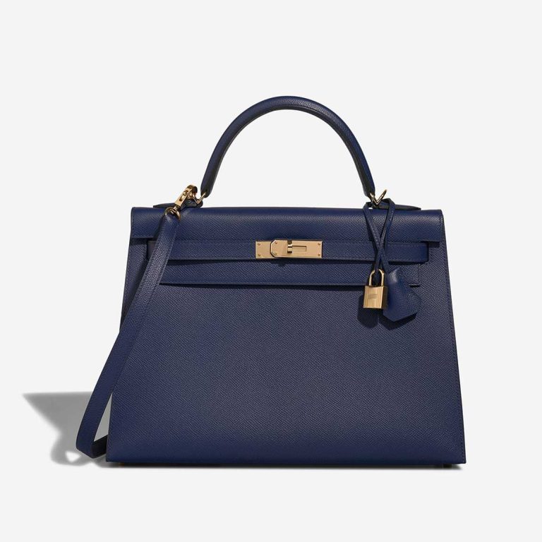 Hermès Kelly 32 Epsom Bleu Saphir Front | Sell your designer bag