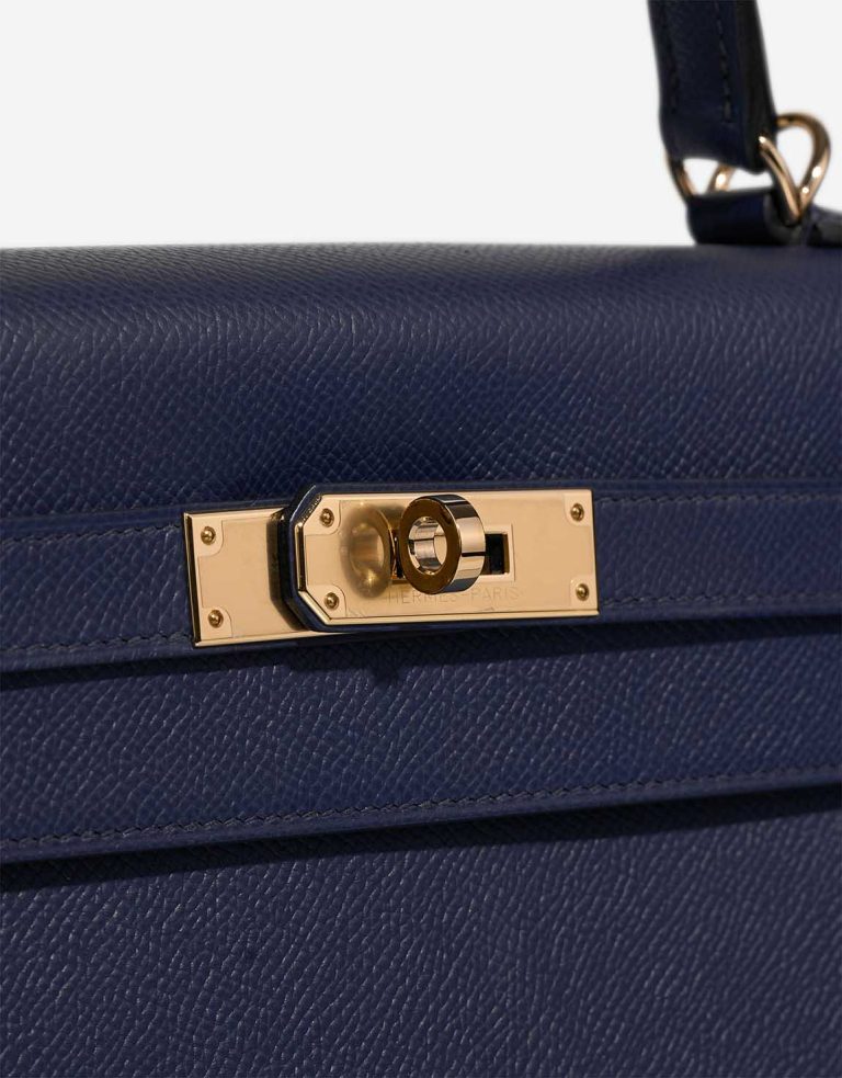 Hermès Kelly 32 Epsom Bleu Saphir Closing System | Sell your designer bag