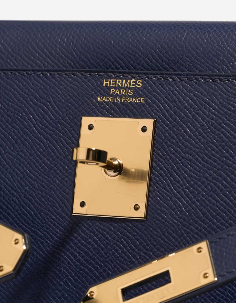 Hermès Kelly 32 Epsom Bleu Saphir Logo | Sell your designer bag