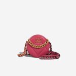 Chanel 19 Round Clutch Lamb Pink Front | Sell your designer bag