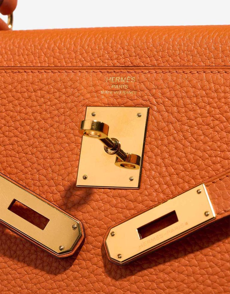 Hermès Kelly 28 Clémence Orange H Logo | Sell your designer bag