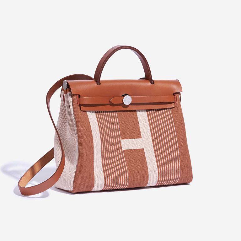 Hermès Herbag 31 Vache Hunter / Toile H Vibration Fauve / Écru / Beige | Sell your designer bag