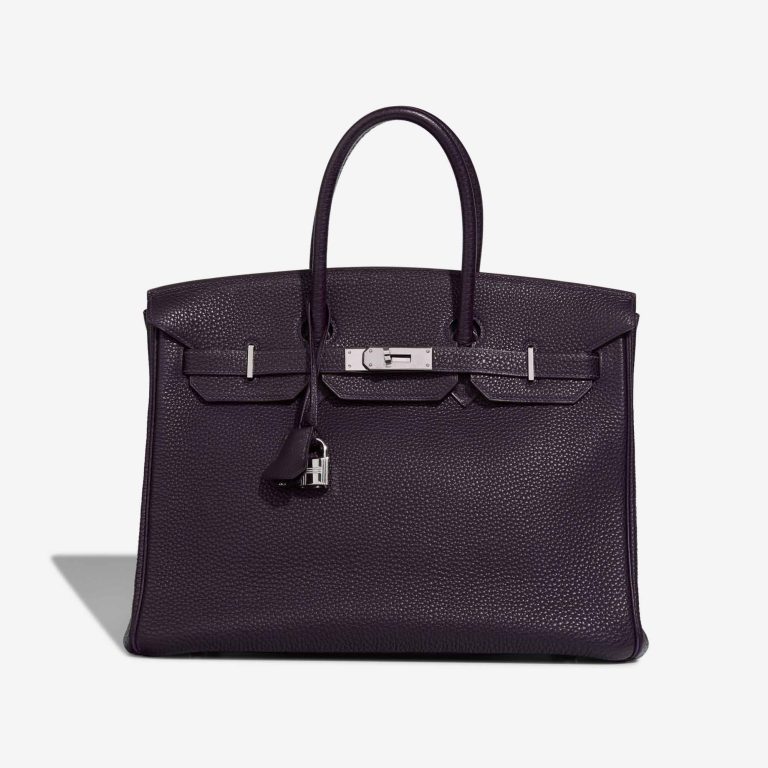 Hermès Birkin 35 Clémence Raisin Front | Sell your designer bag