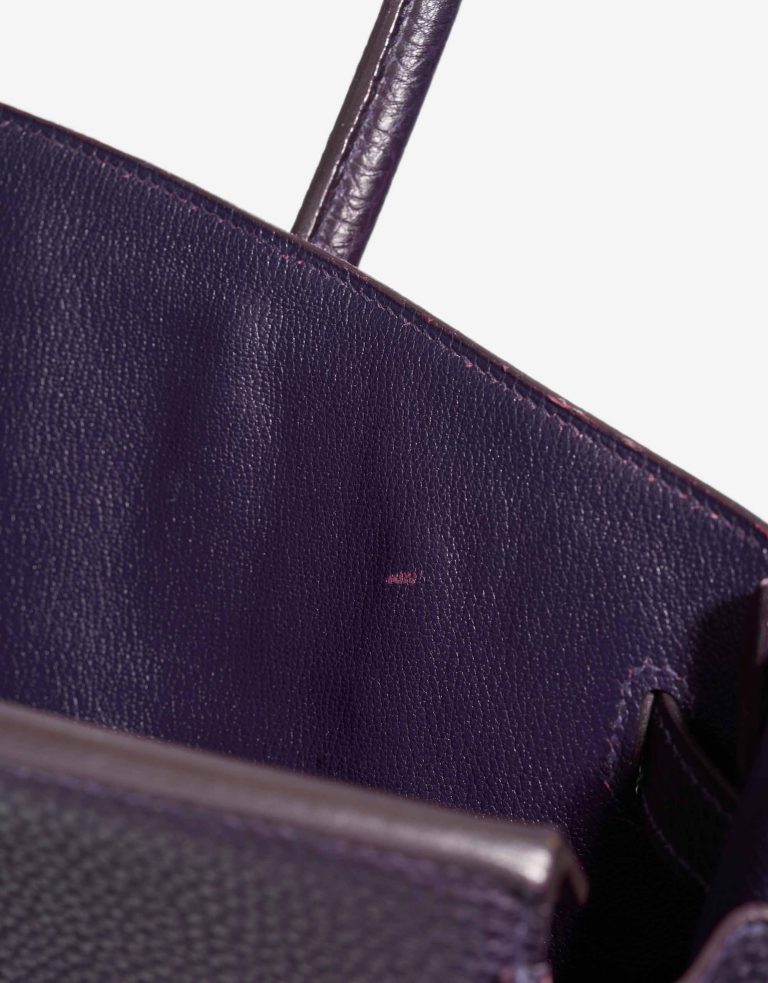 Hermès Birkin 35 Clémence Raisin Signs of wear | Sell your designer bag