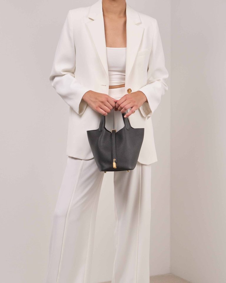 Hermès Picotin 18 Clémence Black on Model | Sell your designer bag