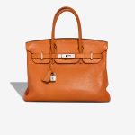 Hermès Birkin 30 Clémence Orange Front | Sell your designer bag