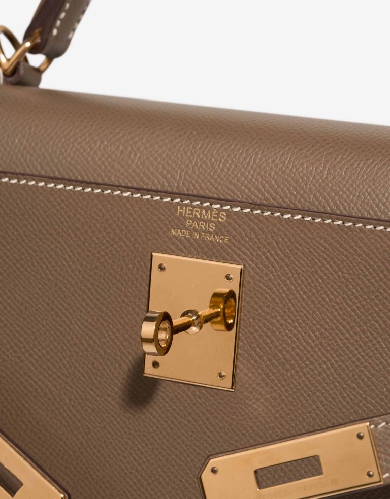 Hermès Kelly 32 Etoupe Epsom Logo | Sell your designer bag
