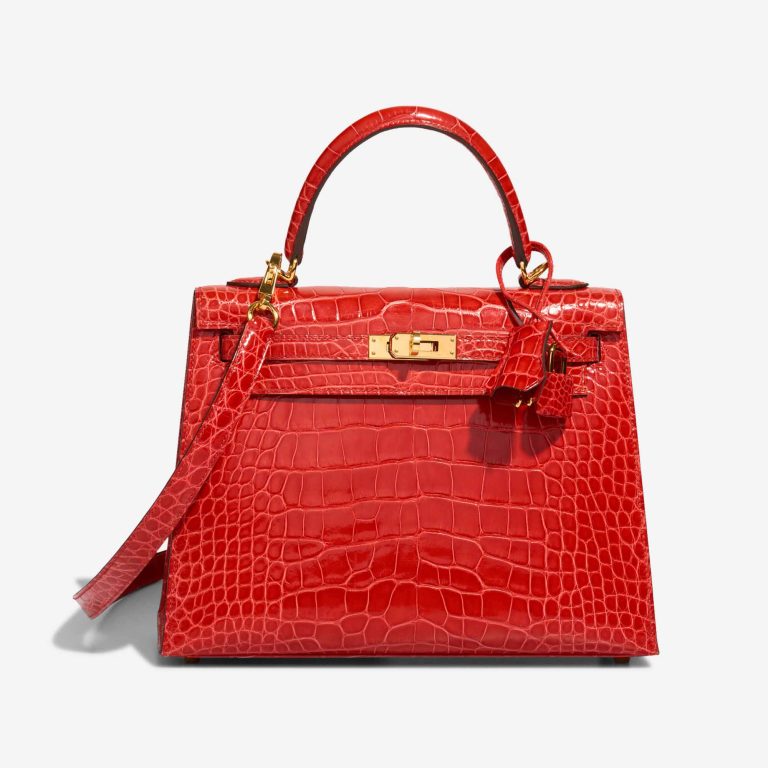 Hermès Kelly 25 Alligator Mississippi Rouge de Coeur Front | Sell your designer bag