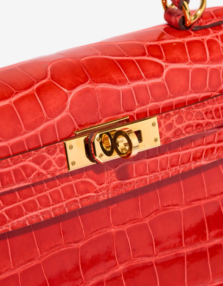Hermès Kelly 25 Alligator Mississippi Rouge de Coeur Closing System | Sell your designer bag