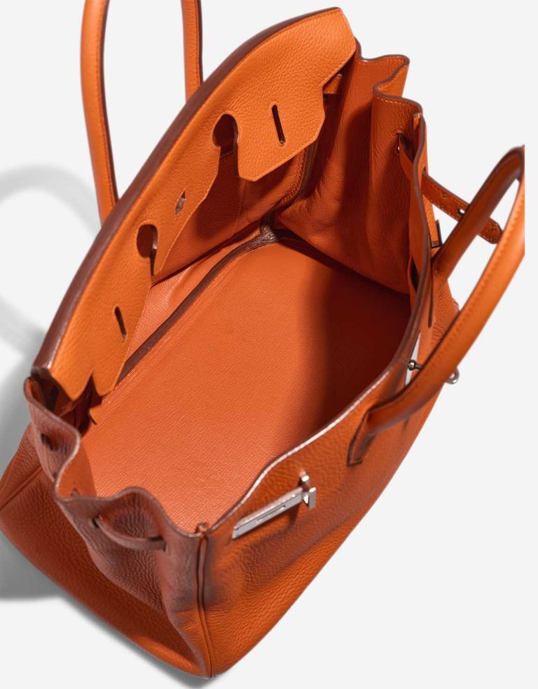 Hermès Birkin 35 Orange Clémence Inside | Sell your designer bag
