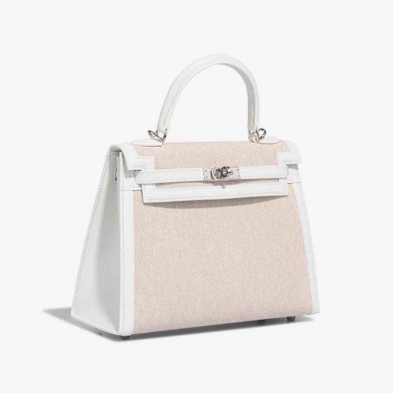 Hermès Kelly 25 Swift / Toile New White / Écru / Beige | Sell your designer bag