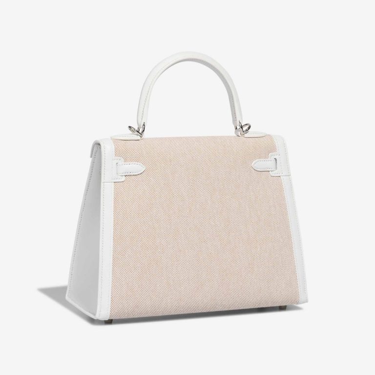 Hermès Kelly 25 Swift / Toile New White / Écru / Beige | Sell your designer bag