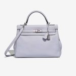 Hermès Kelly 32 Taurillon Clémence Bleu Pale Front | Sell your designer bag